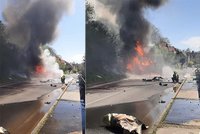 V Malém Březně explodovalo auto s tlakovými láhvemi! Po ohlušujícím výbuchu začalo hořet