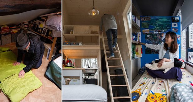 Miniaturní bydlení od Hongkongu po New York: Život v kleci, rakvi nebo mikro-domě na kolech