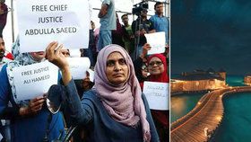 Obyvatelé Malediv žádají propuštění exprezidenta Muhammada Našída i dalších opozičních politiků.