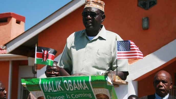 Malik Obama během předvolební kampaně