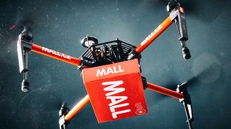 Z pohledu dronu: Mall živě přenáší doručení zásilky