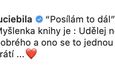 Lucie Bílá se nakazila koronaviem a posílá to dál.