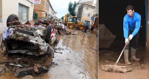 Mallorca se vzpamatovává ze spouště s deseti mrtvými. Smetáku se chopil i Nadal