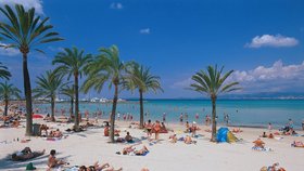 Pláž v mallorském letovisku Playa de Palma.