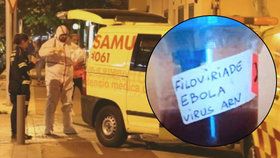 Před apartmány na Mallorce se objevila lahev s krví a nápisem ebola