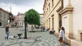 Vizualizace nové podoby Malostranského náměstí.