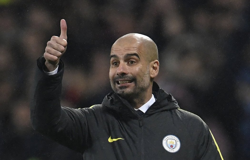 Trenér Manchesteru City Pep Guardiola musel být spokojený