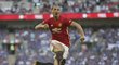 Útočník Manchesteru United Zlatan Ibrahimovic slaví gól proti Leicesteru