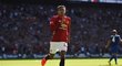 Záložník Manchesteru United Jesse Lingard slaví gól proti Leicesteru