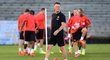 Trenér Louis van Gaal na tréninku Manchesteru United ve Spojených státech