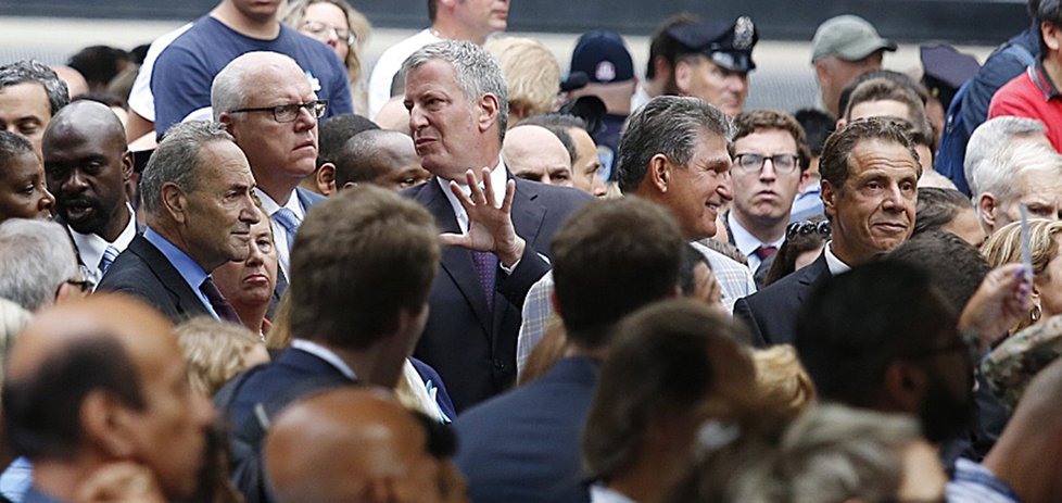 Trizna za oběti teroristických útoků 11. září. Zúčastnil se i newyorský starosta Bill de Blasio