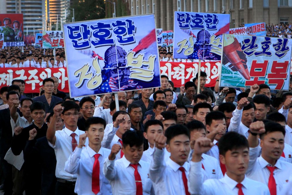 Manifestace proti USA, Pchjongjang, KLDR