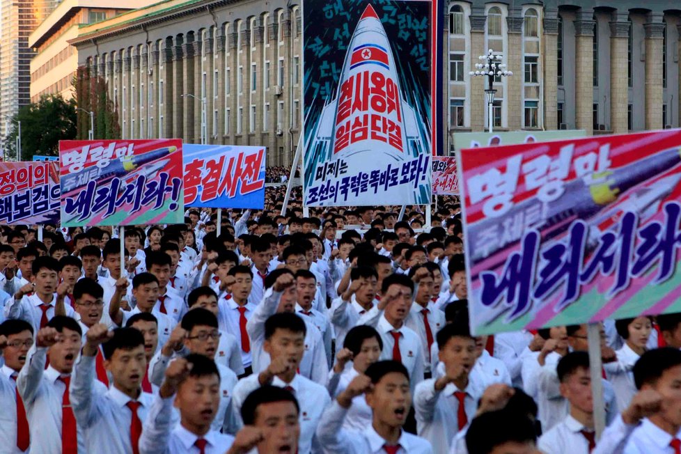 Manifestace proti USA, Pchjongjang, KLDR