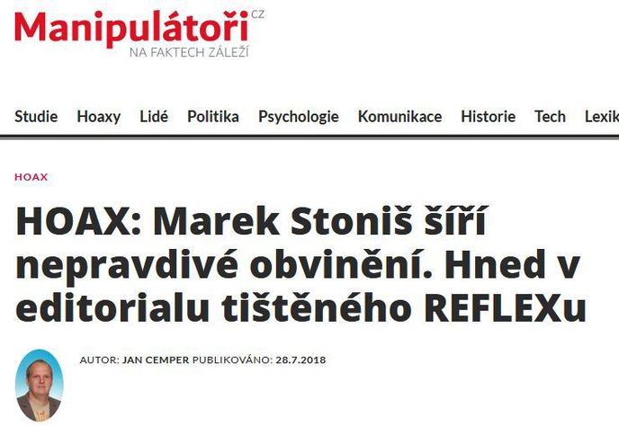 Článek na manipulatori.cz