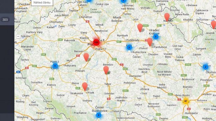 Mapa českých startupů StartupMap.cz
