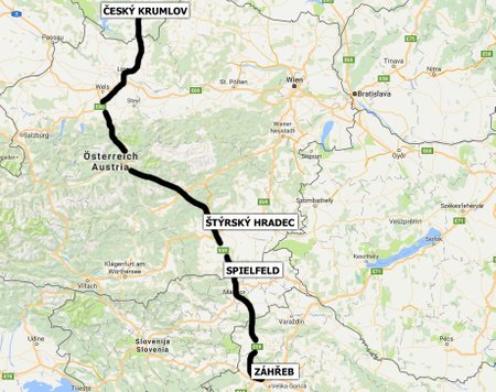 ADAC jako objízdnou trasu doporučuje využít rakouskou dálnici A9 přes spolkovou zemi Štýrsko a hranici překročit přes Spielfeld