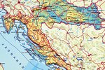 Mapa chorvatského pobřeží