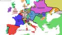 Zjednodušená mapa Evropy v roce 1648