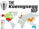 Mapa výskytu Koenigseggů