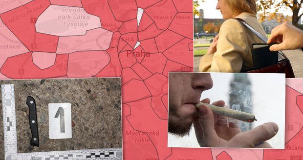 Mapa kriminality zveřejnila "nejnebezpečnějších" míst v Praze.