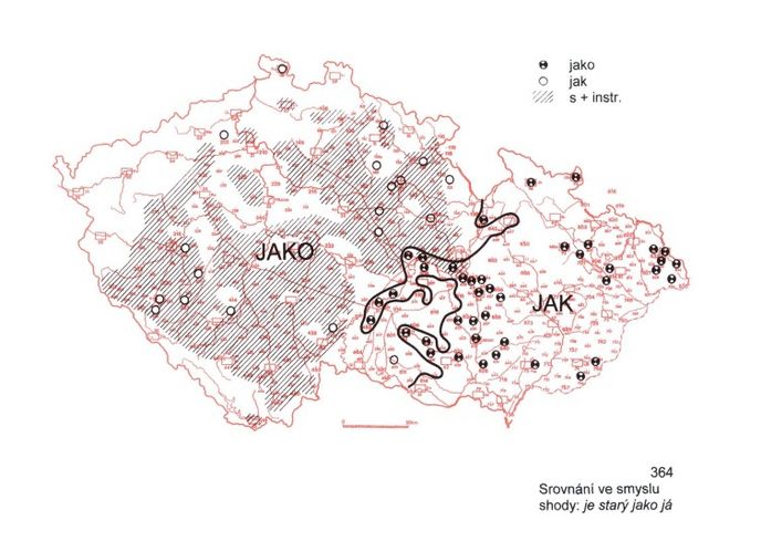 Kdysi se v Čechách používalo i spojení typu je starej s naším dědou ve smyslu “jako náš děda”.