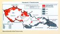 Mapa národnostního složení v Československu před válkou.