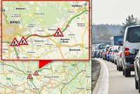 Tudy o víkendu nejezděte: Opravy na D1 i D2, kolaps dopravy v Německu