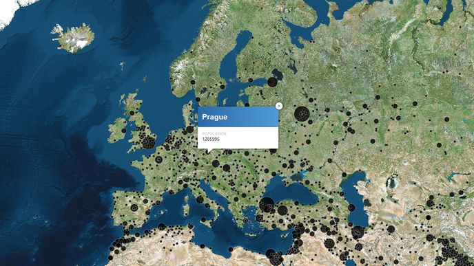 Mapa, kde najdete všechna města světa nad 100 tisíc obyvatel. Ve kterých jste už byli?