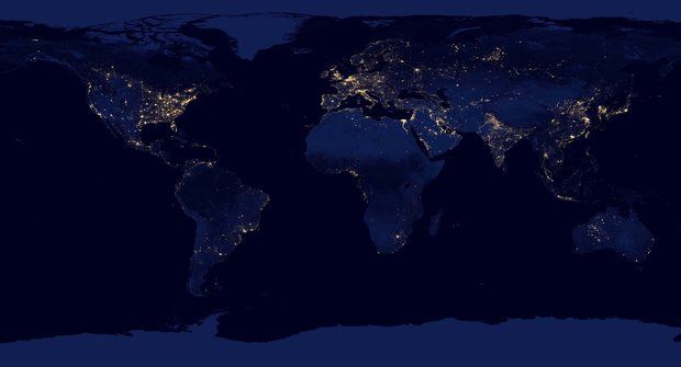 Pohled od světa: Mapa světla