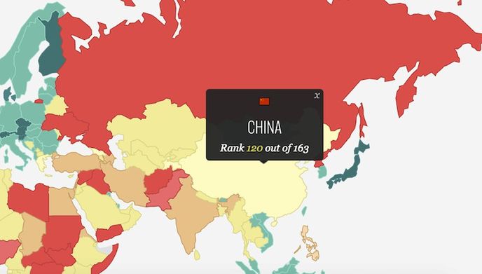 Mapa míru ukazuje, kde se lidé nemusí bát o své bezpečí