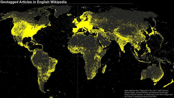 Články vztažené k danému místu v anglické verzi Wikipedie