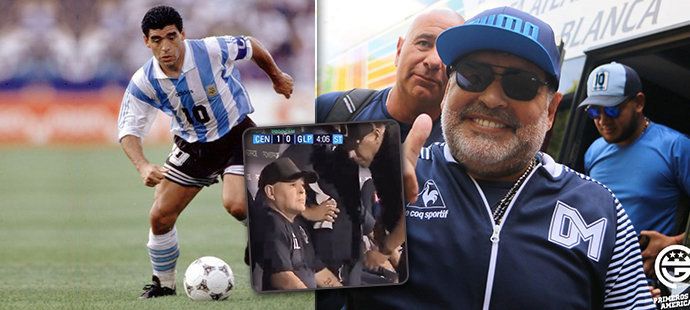 Diego Maradona si dopřává i během zápasu