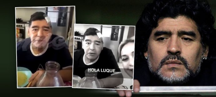 Na veřejnost se dostalo poslední video Diega Maradony před jeho smrtí.