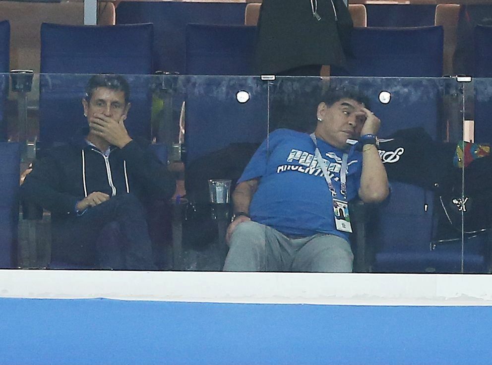 Maradona už ani nechtěl závěr utkání sledovat