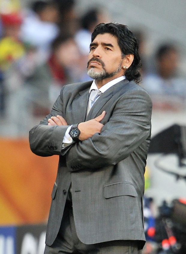 Legendární Argentinec Diego Maradona Legendární Argentinec Diego Maradona