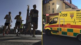 12 běžců maratonu musela záchranka převézt do nemocnic především z důvodu vyčerpání a dehydratace.