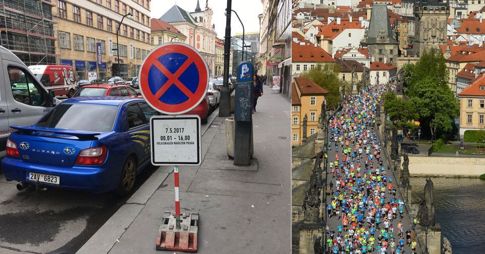 V neděli se koná v Praze maraton, parkování podél trasy bude zakázané.