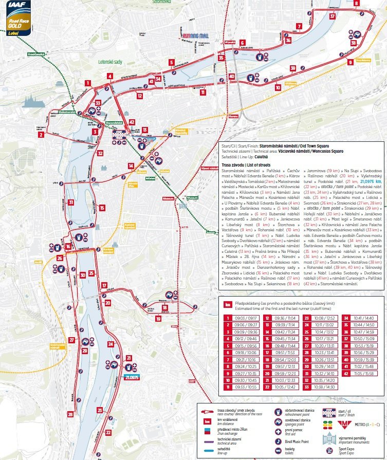 Mapa Volkswagen Maratonu 2018