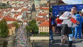 Doběhl mezi posledními: Číňan pražský maraton běžel bez bot