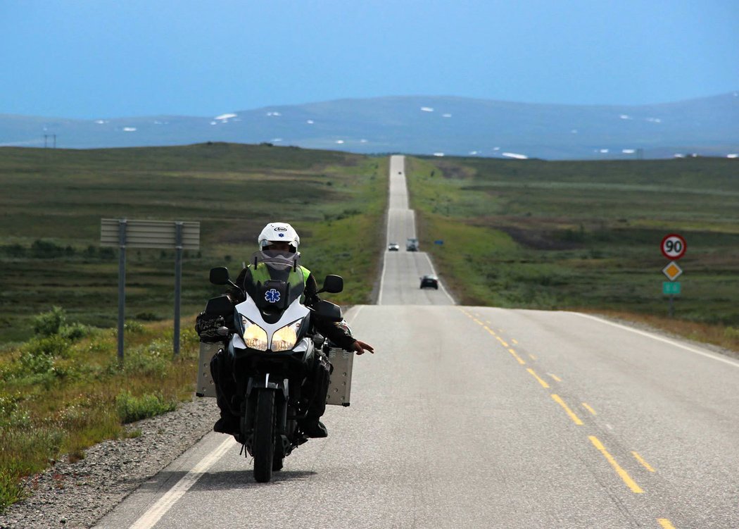 Cesta z Nordcapu na motocyklu Suzuki V Strom 650 (2013)