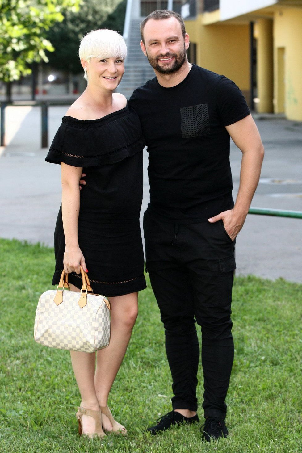 Marek Dědík s těhotnou snoubenkou Terezou