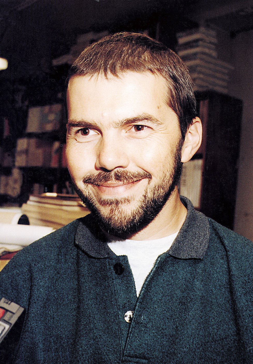 1998 - Marek Eben v začátcích pořadu Na plovárně