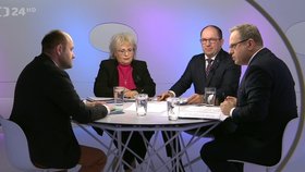 Otázky Václava Moravce: Šéf asocicace soukromých zemědělců Šebek, Margita Balaštíková (ANO) a Marek Výborný (KDU-ČSL) (17.3.2024)