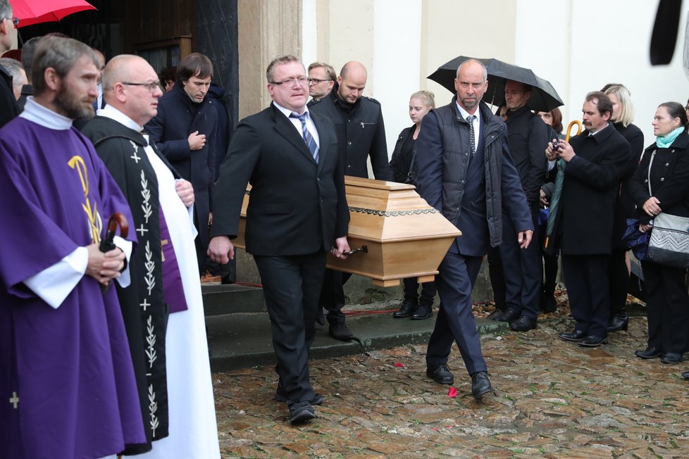 Pohřeb Markéty Výborné, manželky šéfa KDU-ČSL Marka Výborného (5. 10. 2019)