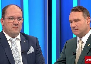 Marek Výborný (KDU-ČSL) a Radim Fiala (SPD) v Partii (15. 10. 2023).