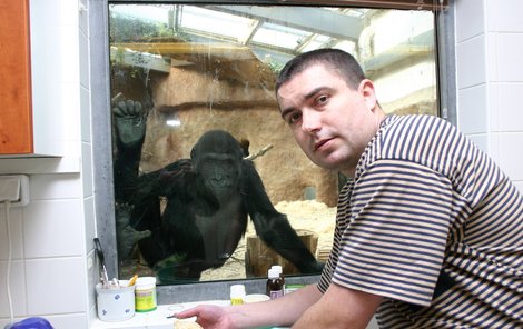 Žďánský v době, kdy pracoval v zoo.