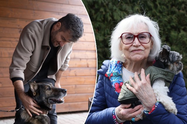 Marta Kubišová a Marek Ztracený pomohli psím seniorům.