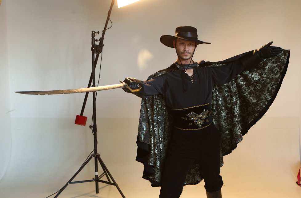 Marek Holý na kostýmové zkoušce muzikálu Zorro