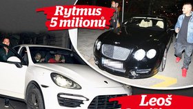 Luxusní auta Leoše Mareše a Patrika Vrbovského alias Rytmuse