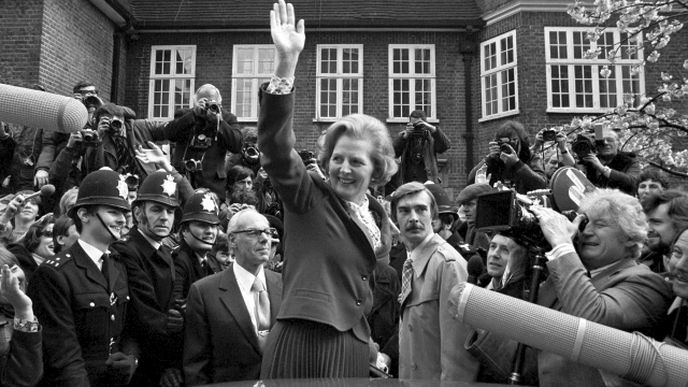 Magaret Thatcherová se v roce 1979 stala poprvé premiérkou Velké Británie